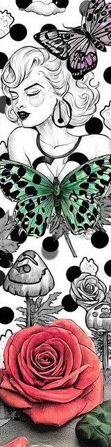 Free butterfly bookmarks of a butterfly with colorable parts